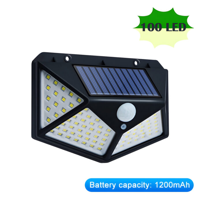 Product Description: 100 LED Solar Motion Lights Outdoor offers top-quality solutions for your outdoor lighting needs. Crafted with durable ABS material, these lights are built to withstand the elements and ensure long-term use in outdoor environments. Featuring a sensitive PIR motion sensor, they detect movement within a 3 to 5-meter range. This intelligent sensor automatically activates the light, providing convenient illumination when motion is detected and conserving energy when not in use. With an IP65 water-resistant rating and crafted from sunlight-resistant ABS material, these lights endure various weather conditions, including rain, snow, and fog, ensuring reliable performance regardless of the weather. Enjoy extended lighting hours thanks to the solar-powered design. By charging the battery with direct sunlight for more than 8 hours, these lights provide illumination for over 8 hours, perfect for long evenings outdoors. Harness the power of solar energy with ease. The solar panel, positioned on top of the lamp, absorbs sunlight during the day and converts it into electricity for wireless operation. Installation is simple, requiring only direct sunlight and a suitable wall surface. Experience superior brightness compared to other lamps. Each solar-powered path light features bright, flicker-free, and radiation-free white LED lights, ensuring efficient and eye-friendly illumination. Installation is versatile and suitable for wood, glass, and metal surfaces. With intelligent lighting modes, IP65 waterproofing, enhanced PIR motion sensors, and eco-friendly operation, these lights are perfect for doorways, villas, and other outdoor spaces. Illuminate your surroundings reliably and efficiently with the 100 LED Solar Motion Lights Outdoor. What’s in the box: 1 x Solar Lamp, 1 x Installation Kit, 1 x User Manual Weight: 0.3 SKU: 240318103306 100 LEDs Rechargeable Motion Sensor Solar Interaction Waterproof Wall Lamp