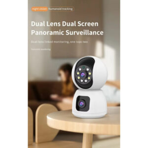 Smart 4k 8MP Indoor Home Security Camera With Dual Lenses, Night Vision