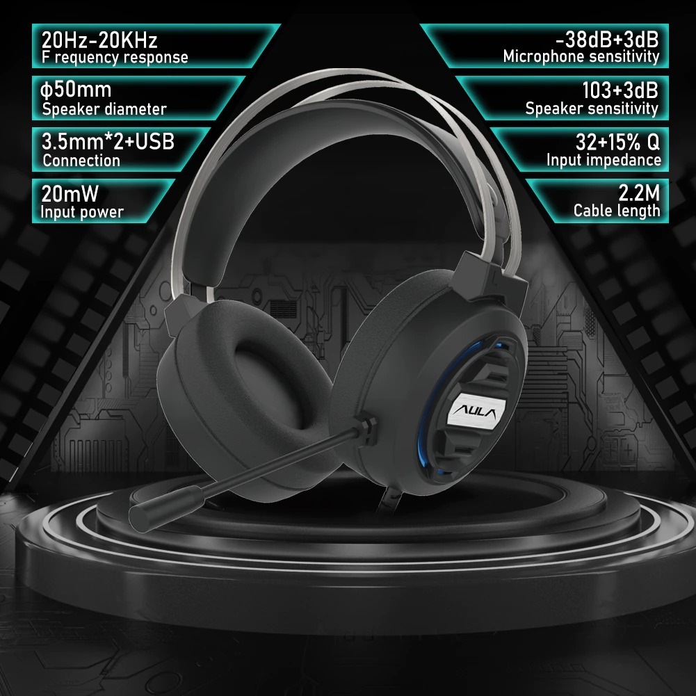 S603 Gaming Wired Headset Gamer Deep Bass Stereo Earphone With Microphone For PC Computer - Image 4