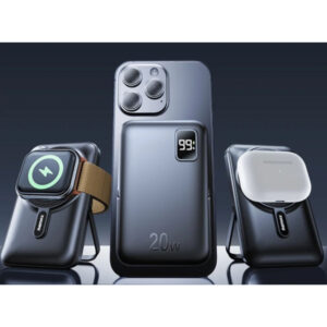 Remax 10000mAh RPP-695 3 in 1 15W Wireless Charging Power Bank with Foldable Holder