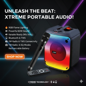 XTREME TWIST 860 – 8-Inch Portable Bluetooth Party Speaker with Wireless Mic