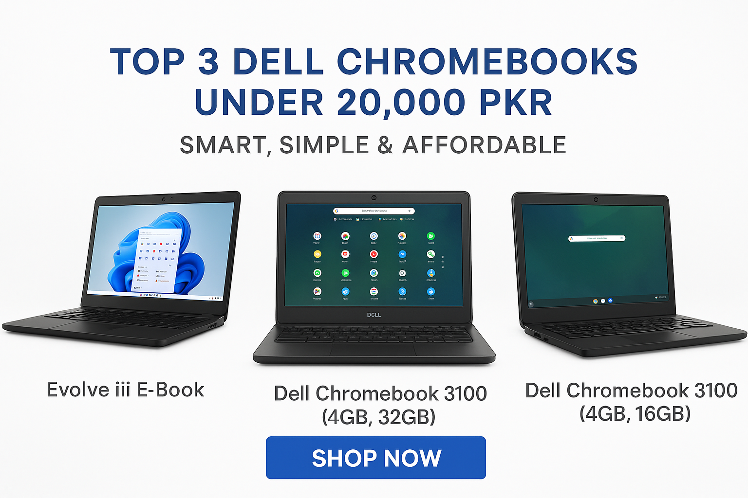 Read more about the article Top 3 Dell Chromebooks Under 20,000 PKR — Budget-Friendly Picks for Everyday Use